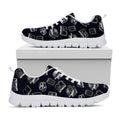 Black And White Books Pattern Print White Running Shoes