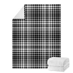 Black And White Border Tartan Print Blanket