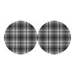 Black And White Border Tartan Print Car Coasters