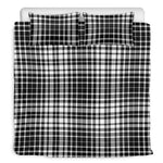 Black And White Border Tartan Print Duvet Cover Bedding Set