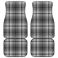 Black And White Border Tartan Print Front and Back Car Floor Mats