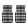 Black And White Border Tartan Print Front Car Floor Mats