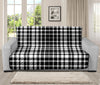 Black And White Border Tartan Print Futon Protector