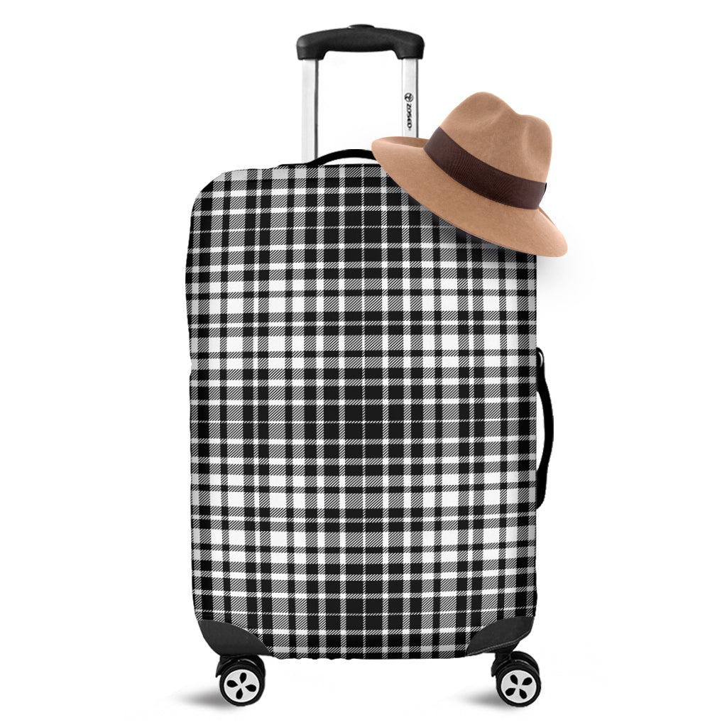 Black And White Border Tartan Print Luggage Cover