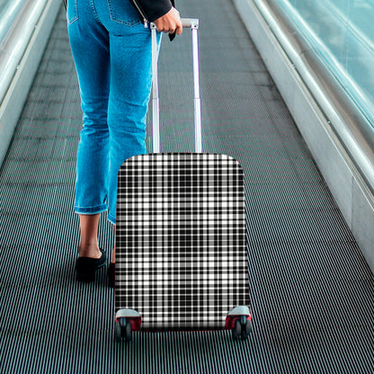 Black And White Border Tartan Print Luggage Cover