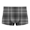 Black And White Border Tartan Print Men's Boxer Briefs