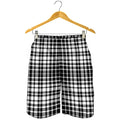 Black And White Border Tartan Print Men's Shorts