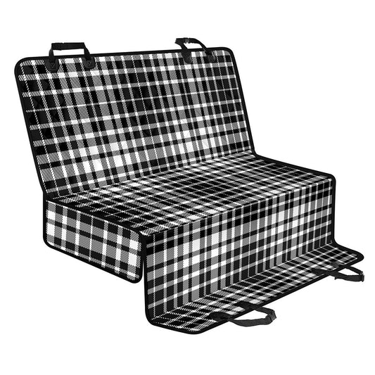 Black And White Border Tartan Print Pet Car Back Seat Cover