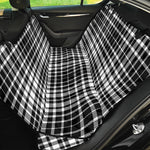Black And White Border Tartan Print Pet Car Back Seat Cover