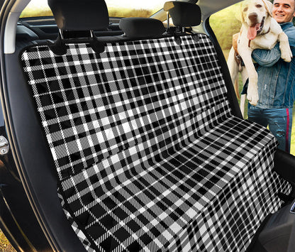 Black And White Border Tartan Print Pet Car Back Seat Cover
