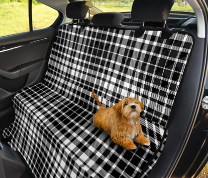Black And White Border Tartan Print Pet Car Back Seat Cover