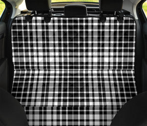 Black And White Border Tartan Print Pet Car Back Seat Cover