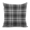 Black And White Border Tartan Print Pillow Cover