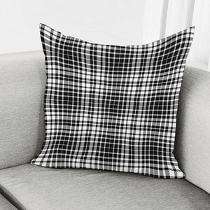 Black And White Border Tartan Print Pillow Cover