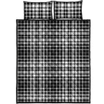 Black And White Border Tartan Print Quilt Bed Set