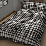 Black And White Border Tartan Print Quilt Bed Set