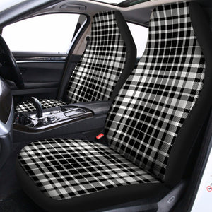 Black And White Border Tartan Print Universal Fit Car Seat Covers