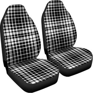 Black And White Border Tartan Print Universal Fit Car Seat Covers