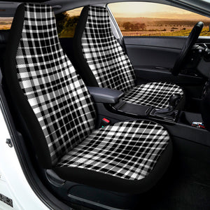 Black And White Border Tartan Print Universal Fit Car Seat Covers