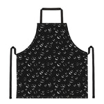 Black And White Bubble Pattern Print Apron