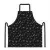 Black And White Bubble Pattern Print Apron