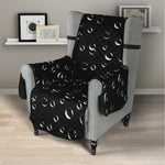 Black And White Bubble Pattern Print Armchair Protector