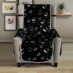 Black And White Bubble Pattern Print Armchair Protector