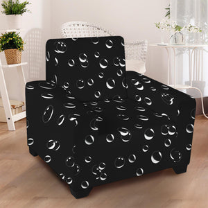 Black And White Bubble Pattern Print Armchair Slipcover