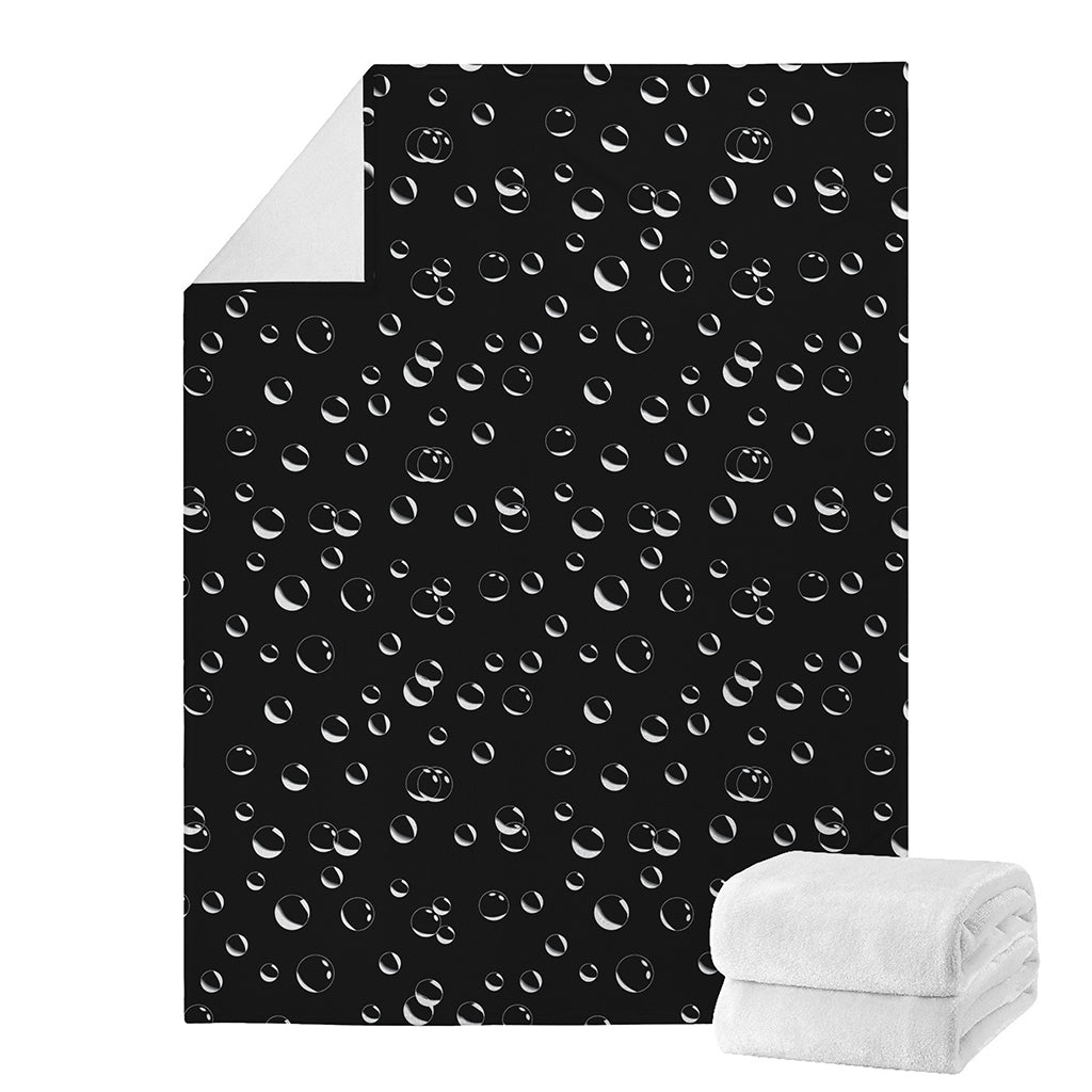 Black And White Bubble Pattern Print Blanket