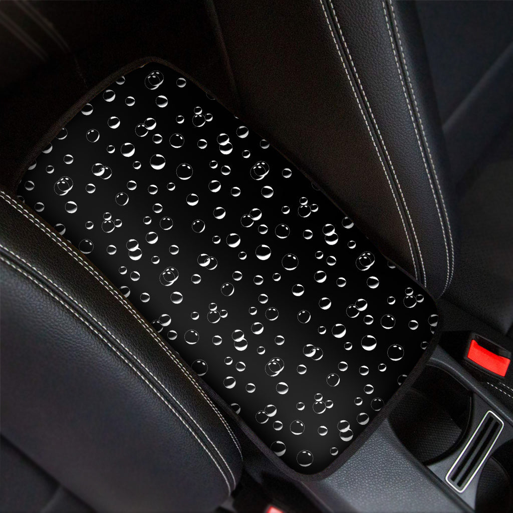 Black And White Bubble Pattern Print Car Center Console Cover