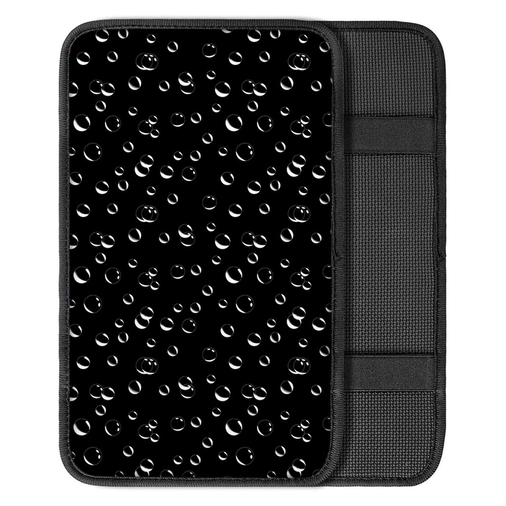 Black And White Bubble Pattern Print Car Center Console Cover