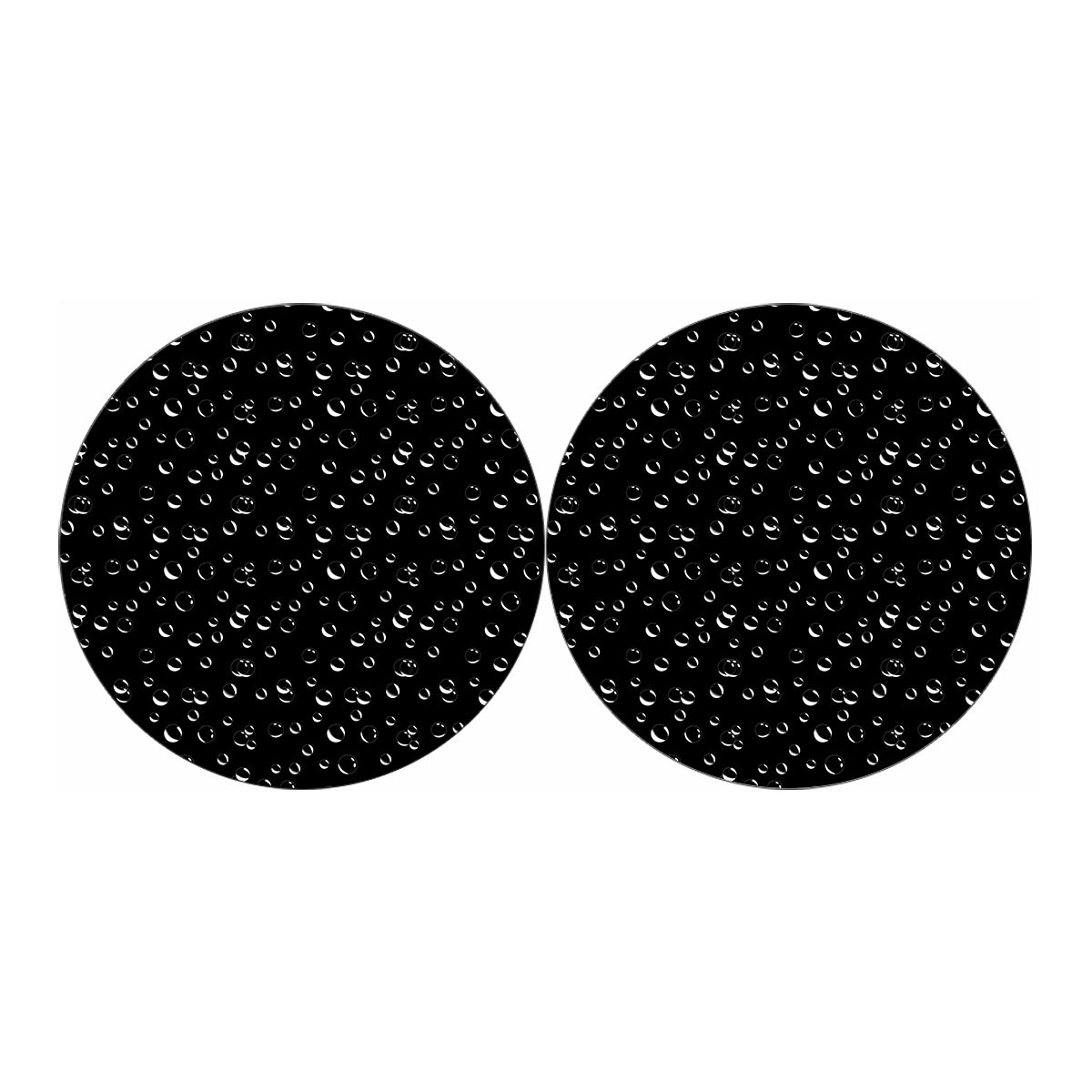 Black And White Bubble Pattern Print Car Coasters