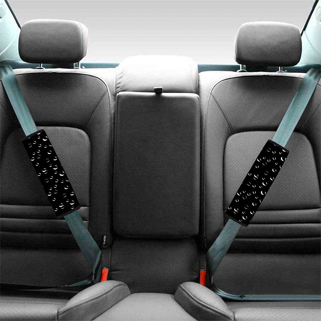 Black And White Bubble Pattern Print Car Seat Belt Covers