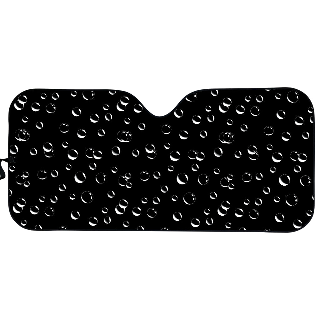 Black And White Bubble Pattern Print Car Sun Shade