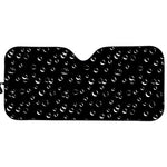 Black And White Bubble Pattern Print Car Sun Shade