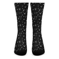 Black And White Bubble Pattern Print Crew Socks