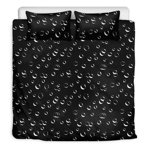 Black And White Bubble Pattern Print Duvet Cover Bedding Set