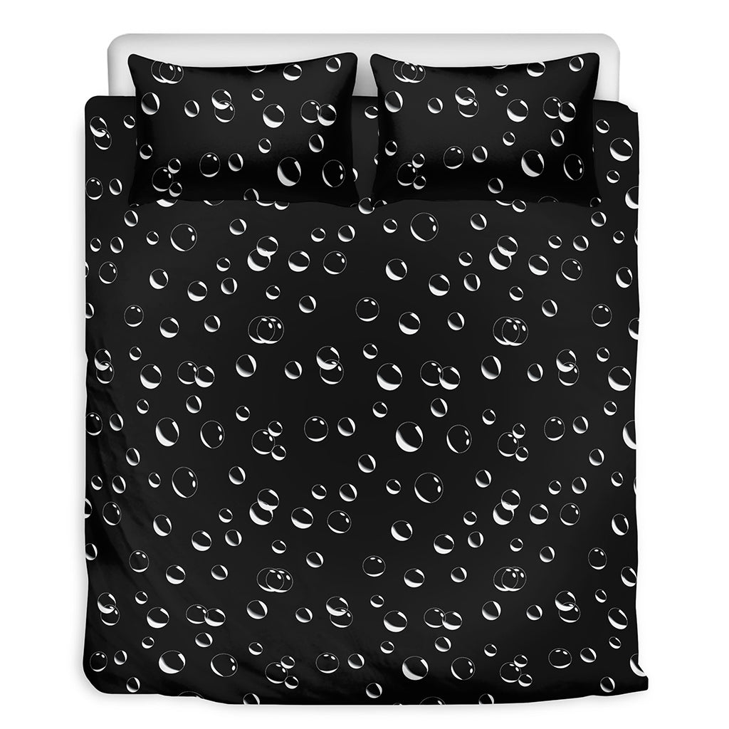 Black And White Bubble Pattern Print Duvet Cover Bedding Set