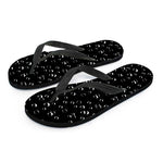 Black And White Bubble Pattern Print Flip Flops