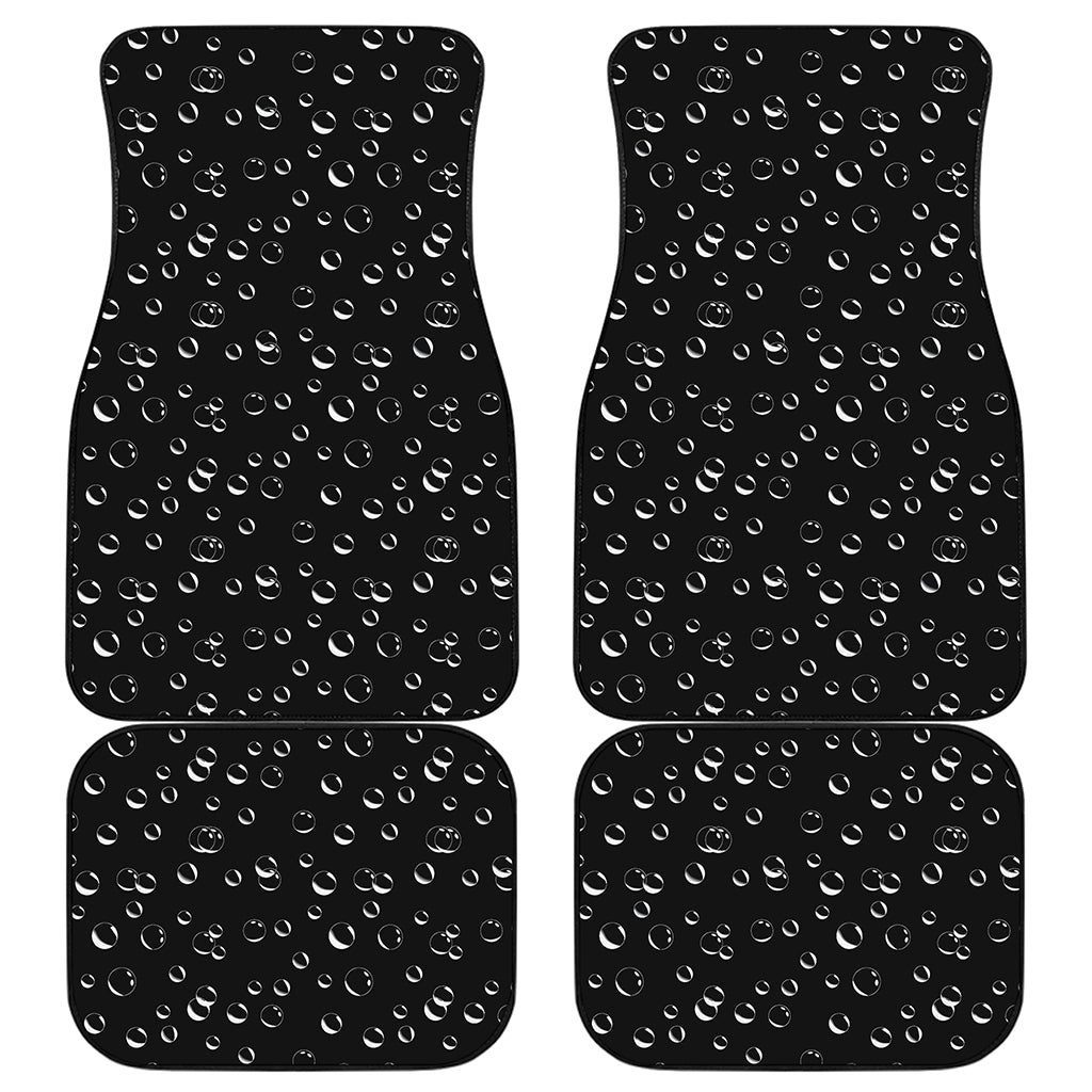 Black And White Bubble Pattern Print Front and Back Car Floor Mats