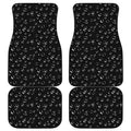 Black And White Bubble Pattern Print Front and Back Car Floor Mats