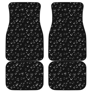 Black And White Bubble Pattern Print Front and Back Car Floor Mats