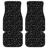 Black And White Bubble Pattern Print Front and Back Car Floor Mats