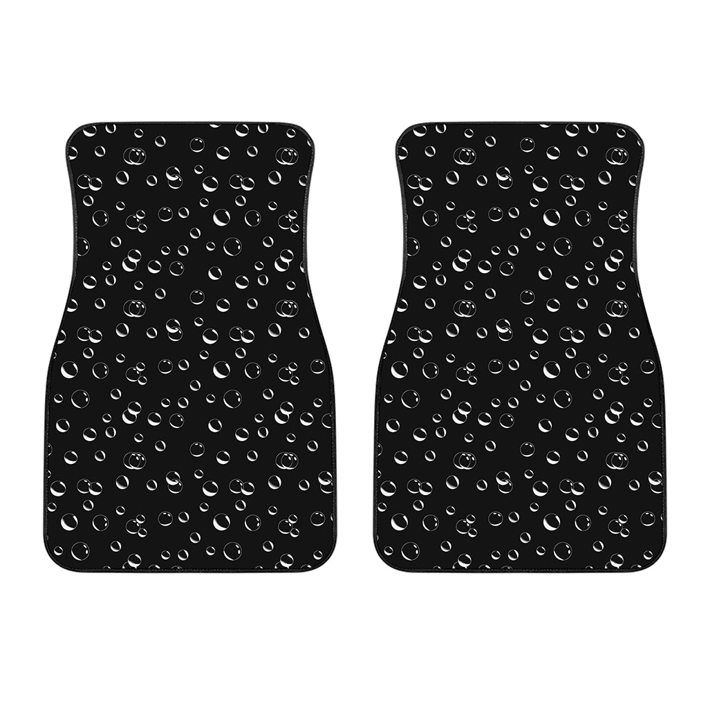 Black And White Bubble Pattern Print Front Car Floor Mats