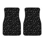 Black And White Bubble Pattern Print Front Car Floor Mats