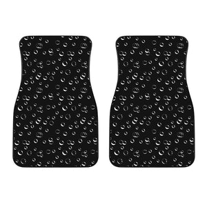 Black And White Bubble Pattern Print Front Car Floor Mats