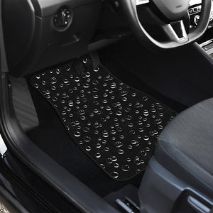 Black And White Bubble Pattern Print Front Car Floor Mats