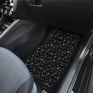 Black And White Bubble Pattern Print Front Car Floor Mats