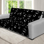 Black And White Bubble Pattern Print Futon Protector