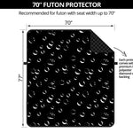 Black And White Bubble Pattern Print Futon Protector